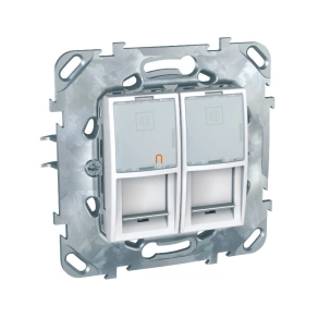   Schneider Unica 2xRJ45 adapter, univerzális, fehér, MGU50.6161.18Z