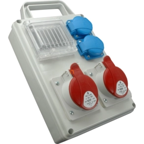   Ipari kombináció 2*230V + 1*32A-5p + 1*16A-5p + ablak + fogantyú ROS-I 1602 D/A/S (200199) SEZ