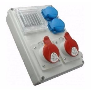   Ipari kombináció 2*230V + 1*16A-5p + 1*32A-5P + ablak ROS-I 1603 A/S (200063) SEZ