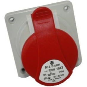   Ipari csatlakozó DAFB-163 4P 16A IP54 beépíthető dugalj IERN 1643 (103583) SEZ