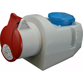   Ipari kombináció 400V/16A/5p - IP44 + Háztartási dugalj (230V Schuko) IZVZ-S 1653 (102208) SEZ