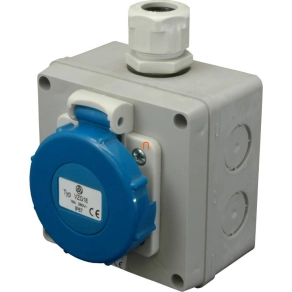   Háztartási dugalj falra rögzíthető 16A 250V SEZ VZGN 16S