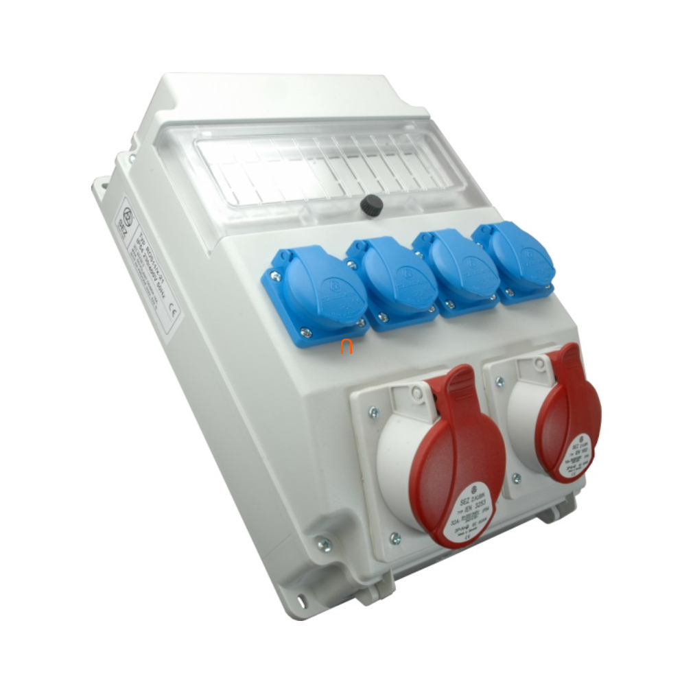 Ipari kombináció ROS-11/x-61 A/S SEZ : 4db HT(Schucko), 1 db 16A 4p, 1 db 32A 4p