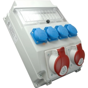   Ipari kombináció ROS-11/x-61 A/S SEZ : 4db HT(Schucko), 1 db 16A 4p, 1 db 32A 4p