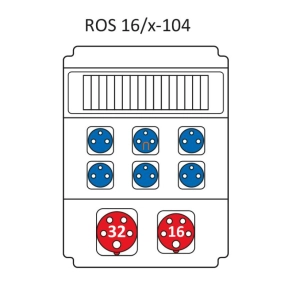   Ipari kombináció Védelem nélkül, 16modul vezetékelve a Standard típus szerint ROS 16/x-104/S (203011) SEZ