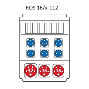   Ipari kombináció Védelem nélkül, 16modul vezetékelve a Standard típus szerint ROS 16/x-112/S (203029) SEZ