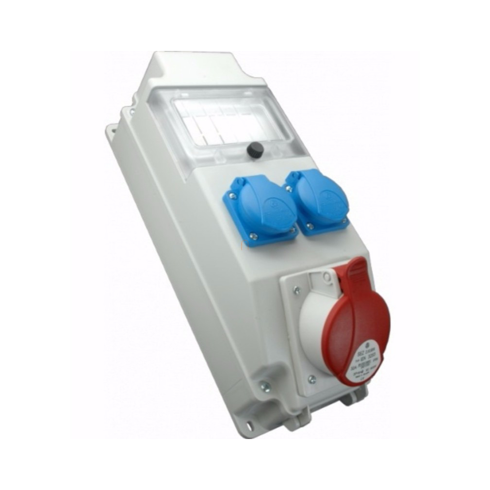 Ipari kombináció ROS-5/x-12 A/S  1db 16A 5P, 2db HT(Schucko)  SEZ