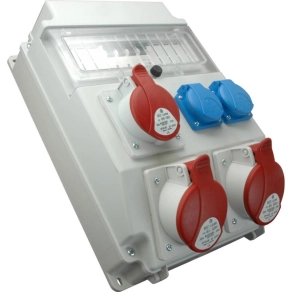   Ipari kombináció: 2 db 32A 5P, 1 db 16A 5P, 2 db VZ 16S védelemmel (kismegszakítókkal szerelve) ROS 11/I-13 /S (202067) SEZ