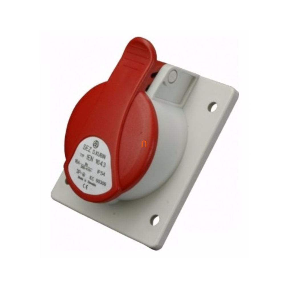 Ipari csatlakozó DAFB-163 4P 16A IP54 beépíthető dugalj IEN 1643 (102963) SEZ