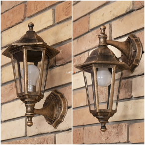   Kültéri antikolt arany színű falikar - Capri Prezent 3081