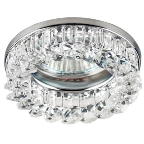   Süllyesztett kristály spot lámpa, 8,2 cm, króm - Crystals Emithor 71033