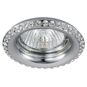   Bontott csomagolású Süllyesztett spot lámpa kristály berakással, króm (Crystals)