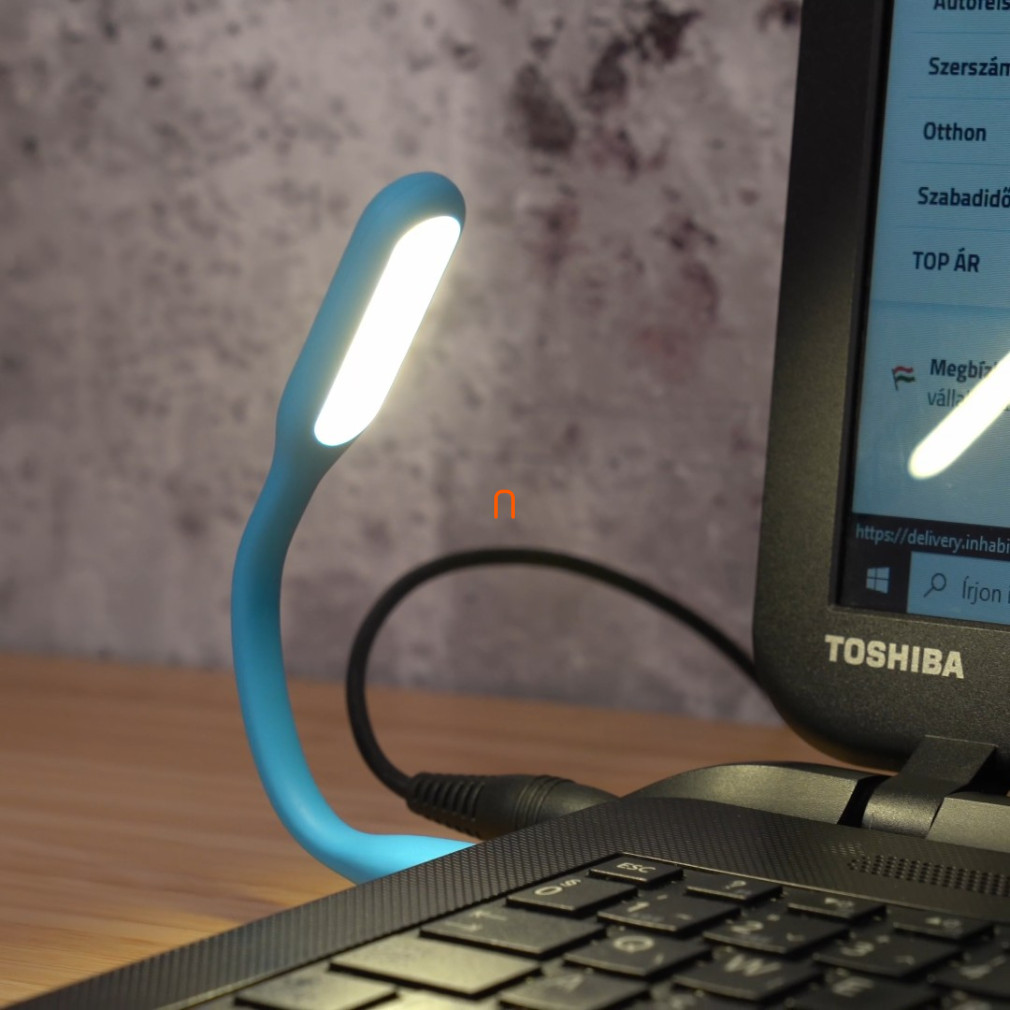 Mini USB LED lámpa, hidegfehér, kék színű (USB Light)