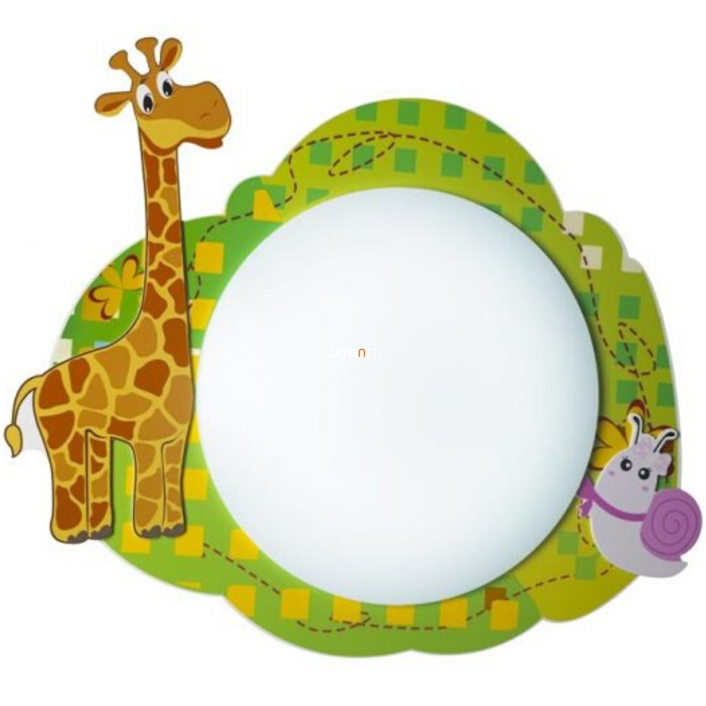 Mennyezeti gyereklámpa három foglalattal, zöld-színes - Giraff Prezent 28025