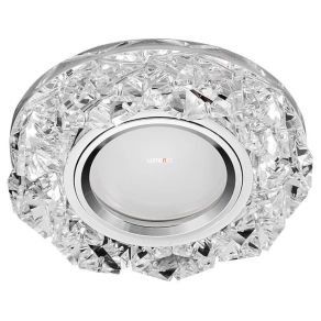   Süllyesztett kristály spot lámpa, opál búrával, króm - Crystals Emithor 71094