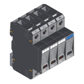   POm I 3+1 LCF 50 szikraköz+varisztor túlfeszültség levezető 12,5kA T1+T2 (B+C) 81.140 KIWA
