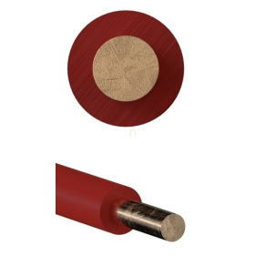   H05V-U 1x 0,75 piros (200) 300/500V egyerű tömörvezeték (M-Cs, MCs)