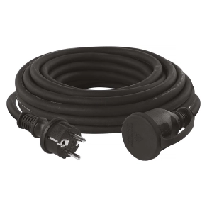   Hosszabbító 10 m / 1 aljzat / fekete / gumi-neoprén / 250 V / 2,5 mm2