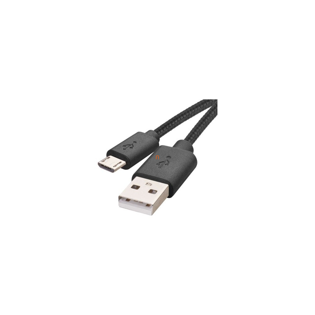 Töltő- és adatkábel USB-A 2.0 / micro USB-B 2.0, 2 m, fekete