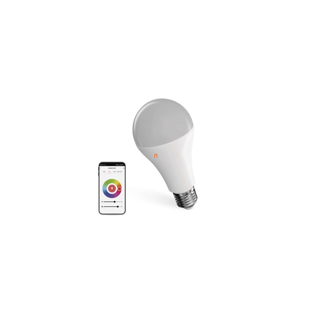 LED izzó GoSmart A65 / E27 / 14 W (94 W) / 1 400 lm / RGB / dimmelhető / Wi-Fi