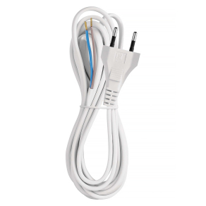 Szerelt kábel, 3 méteres (2x0,75mm²) fehér