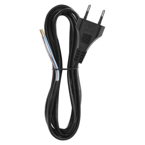 Szerelt kábel, 2 méteres (2x0,75mm²) fekete