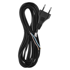 Szerelt kábel, 5 méteres (2x0,75mm²) fekete