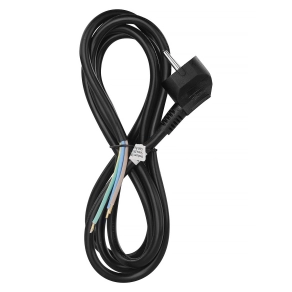 Szerelt kábel, 2 méteres (3x1,5mm²) fekete