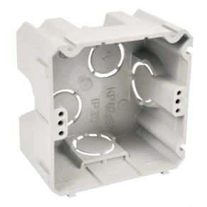   Szerelvénydoboz  71x71x42 négyszögletes, sorolható szürke, KP 67X67 KA Kopos