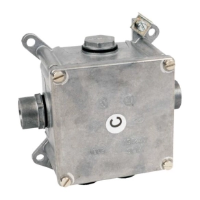   Fémpáncél doboz 96x96x64 / PG16 fedéllel és védőkapoccsal, Alu IK10/IP54, 7216 B P16 Kopos
