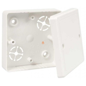   Elosztódoboz vezetékcsatornához 81x81x16mm fedéllel, fehér, LK 80R/2 HB Kopos