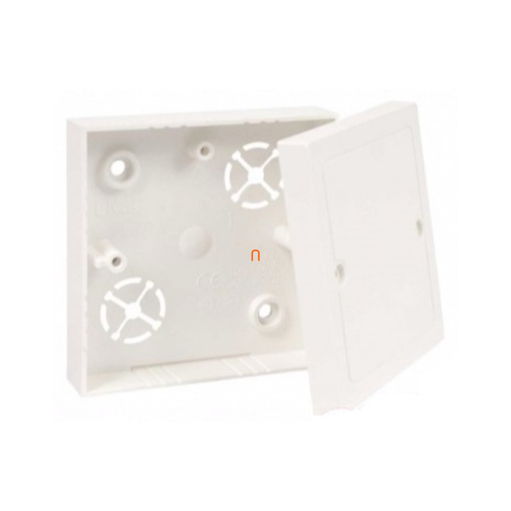 Elosztódoboz vezetékcsatornához 82x82x16mm fedéllel, fehér, LK 80/2 HB Kopos