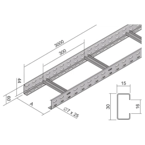 Kábellétra 600x60mm Sendzimir, KL 60X600 S Kopos