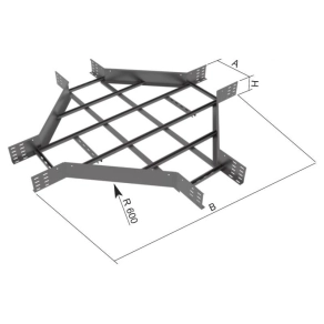   Kábeltálca kereszt-idom 85x400mm Sendzimir, KLKR 85X400 S Kopos