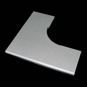   Kábeltálca fedél 90 fok sarokelemhez 250x50-100mm tűzálló Sendzimir, NVO 90X250 S Kopos