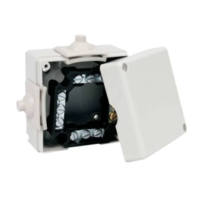   Kötődoboz 72x72x42 világosszürke IP40 S-66 sork.-al, 8107 KA Kopos