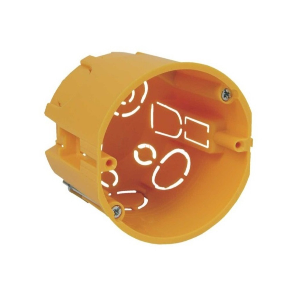 Gipszkarton doboz 1-es, d71mm, 69mm mély, sárga, sorolható KPR 68/71L NA Kopos