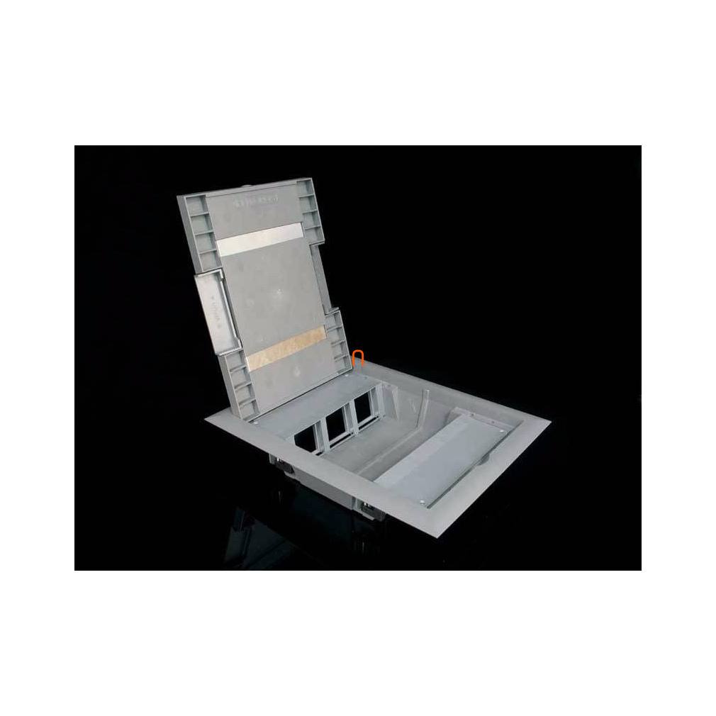 Padlódoboz keret 330x260 sötétszürke 6 modulos, KOPOBOX 57 LB Kopos