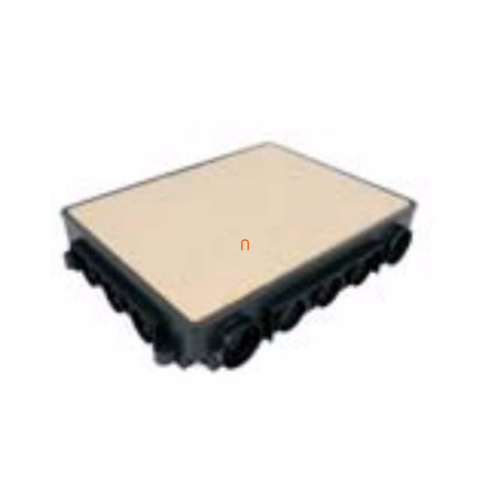 Padlódoboz 250x332 állítható 57-75mm betonszintig sötétszürke fedéllel, KUP 57 FB Kopos