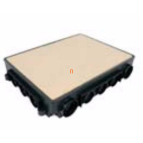   Padlódoboz 250x332 állítható 57-75mm betonszintig sötétszürke fedéllel, KUP 57 FB Kopos
