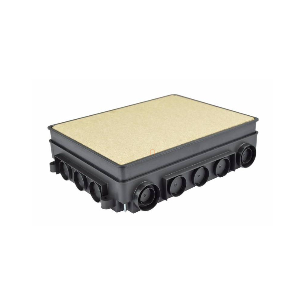 Padlódoboz 250x332 állítható 80-95mm betonszintig sötétszürke fedéllel, KUP 80 FB Kopos