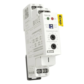   TER-3A - Termosztát, -30.. +10 C, állítható hiszterézis, NTC szenzorhoz, Elko Ep, 3839