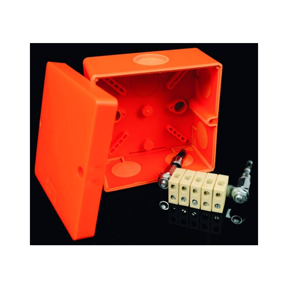 Tűzálló doboz 101x101x63mm, 5P sorkapoccsal E90, IP66, KSK 100 PO Kopos