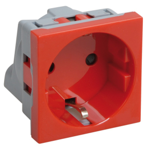   Quadro moduláris 2P+F dugalj piros (2 modulhely), QS 45X45 BB Kopos