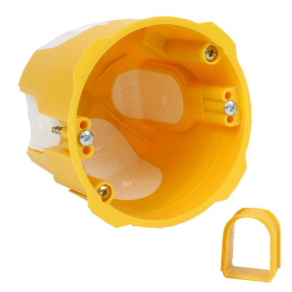   Gipszkarton doboz 1-es, d70mm, 70mm mély, sárga, univerzális KPRL 68-70/LD NA Kopos