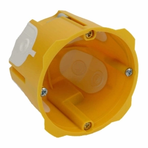   Gipszkarton doboz 1-es, d68mm, 60mm mély, sárga, univerzális KPRL 64-60/LD NA Kopos