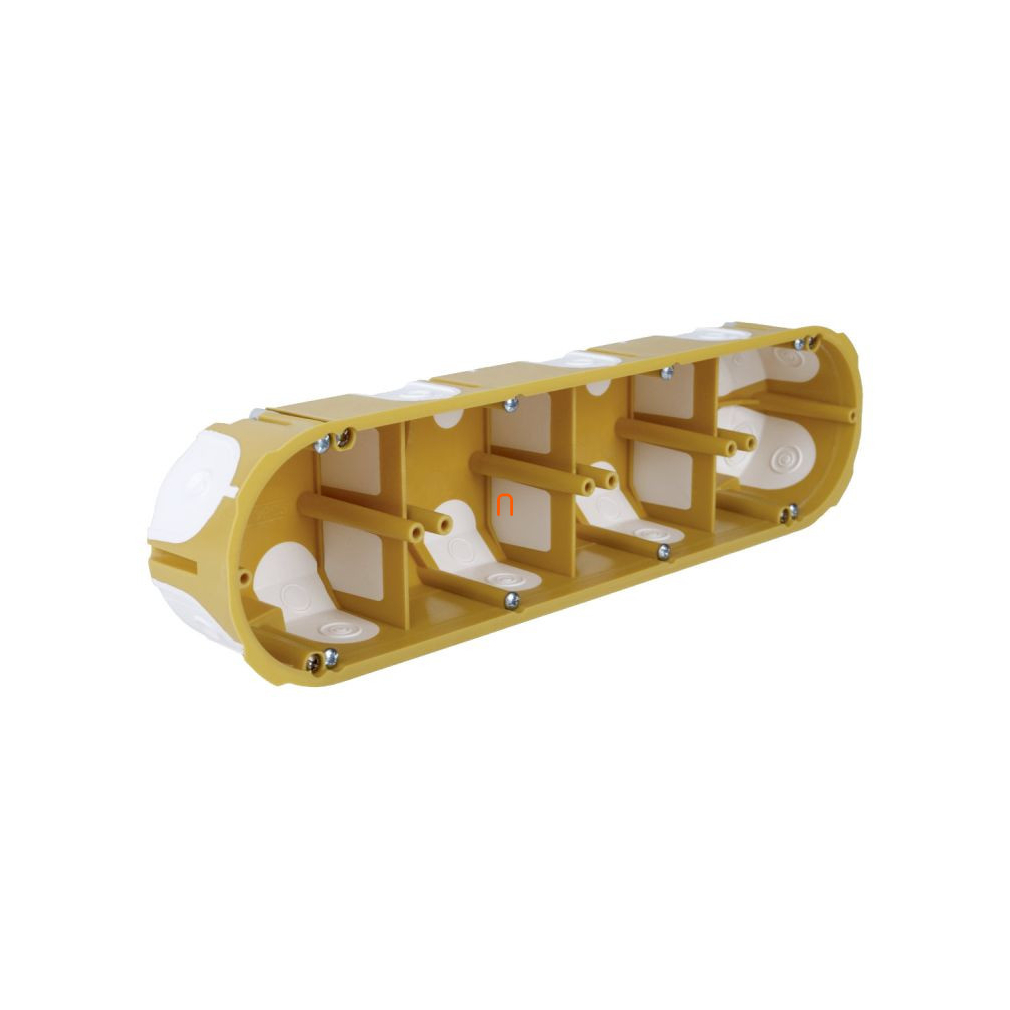 Gipszkarton doboz 4-es, 50mm mély, sárga, légtömített KPL 64-50/4LD NA Kopos