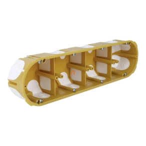   Gipszkarton doboz 4-es, 50mm mély, sárga, légtömített KPL 64-50/4LD NA Kopos