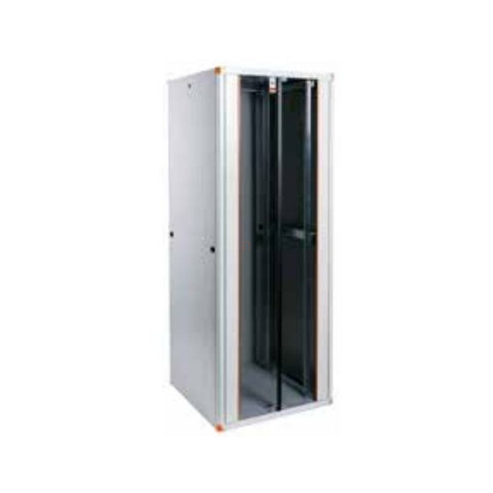 Leg. EVO42U6080 hálózati rackszekrény, 19coll 42U 600x800x1894 szürke szimpla üvegajtó / kidönthető hátlap MAX: 1000 kg Evoline/Estap