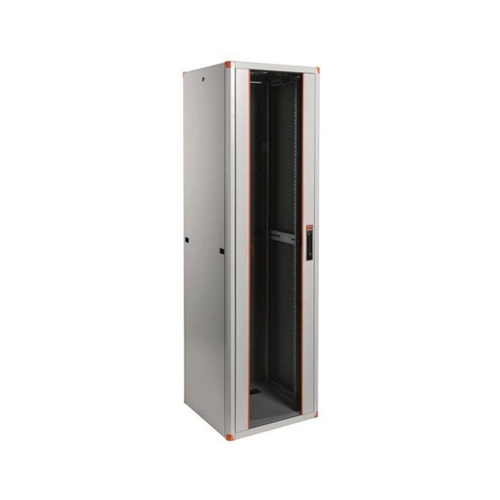 Leg. EVO42U6010 hálózati rackszekrény, 19coll 42U 600x1000x1894 szürke szimpla üvegajtó / kidönthető hátlap MAX: 1000 kg Evoline/Estap